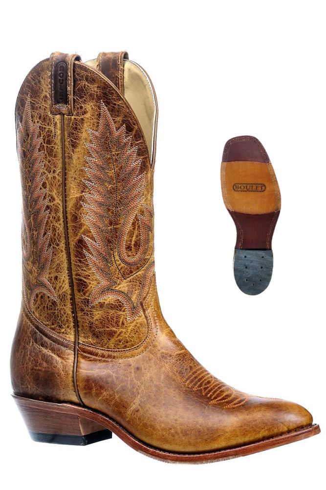 Boulet | Men's Injected Leather Sole - Medium Cowboy Toe