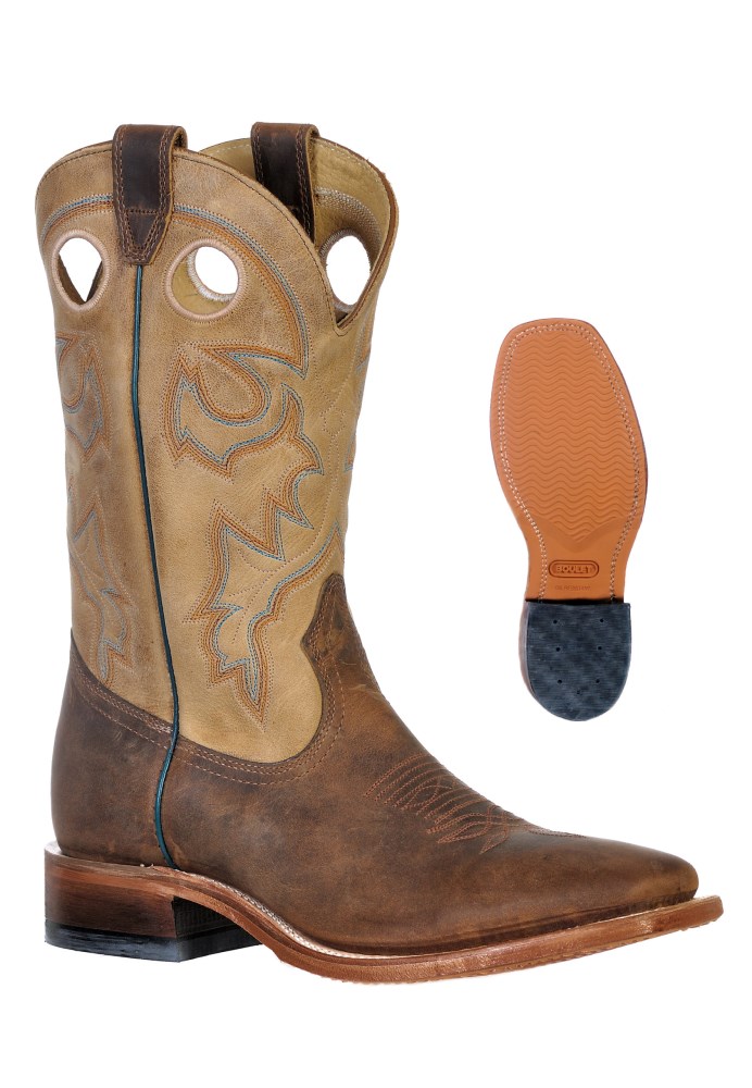 Boulet | Men's Rider Sole Tan - Wide Square Toe