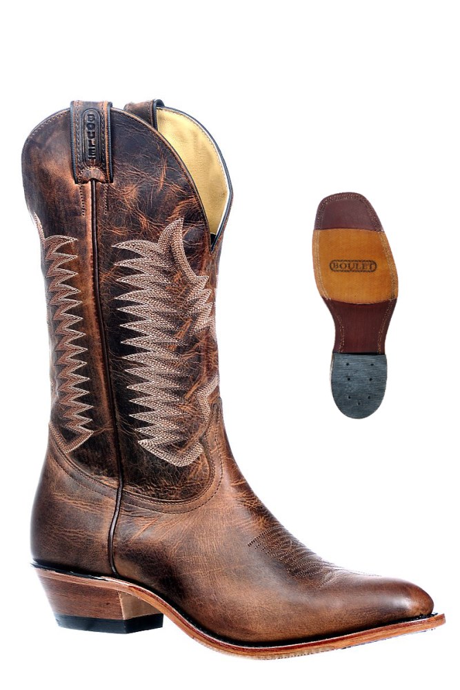 Boulet | Men's Injected Leather Sole - Medium Cowboy Toe