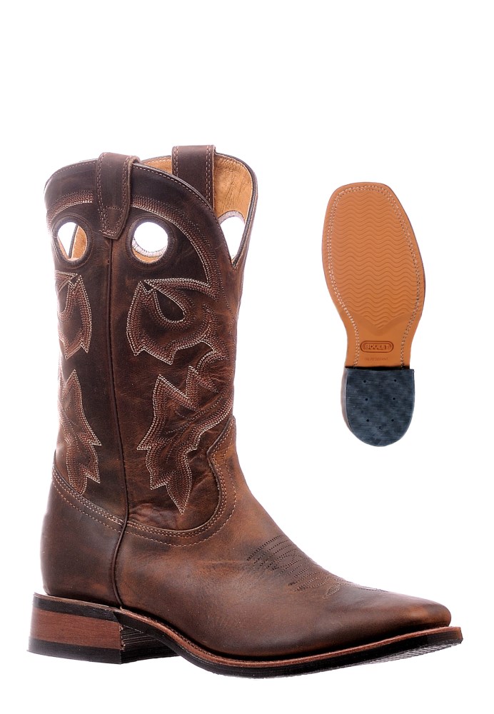 Boulet | Men's Rider Sole Tan - Wide Square Toe